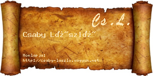 Csaby László névjegykártya