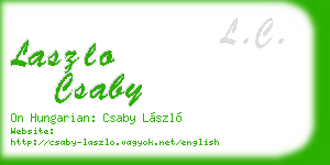 laszlo csaby business card