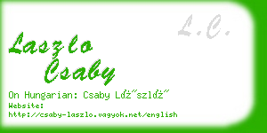 laszlo csaby business card